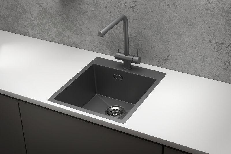 Кухонная мойка GRANULA GR-4600, ГРАФИТ МАТОВЫЙ