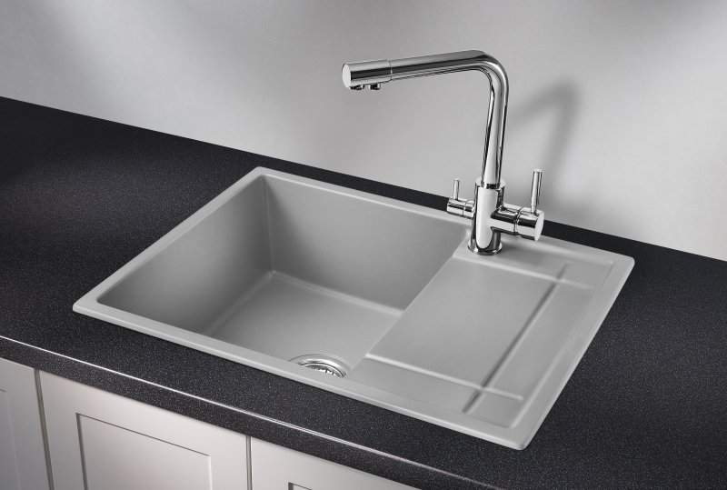 Кухонная мойка GRANULA GR-6501, АЛЮМИНИУМ