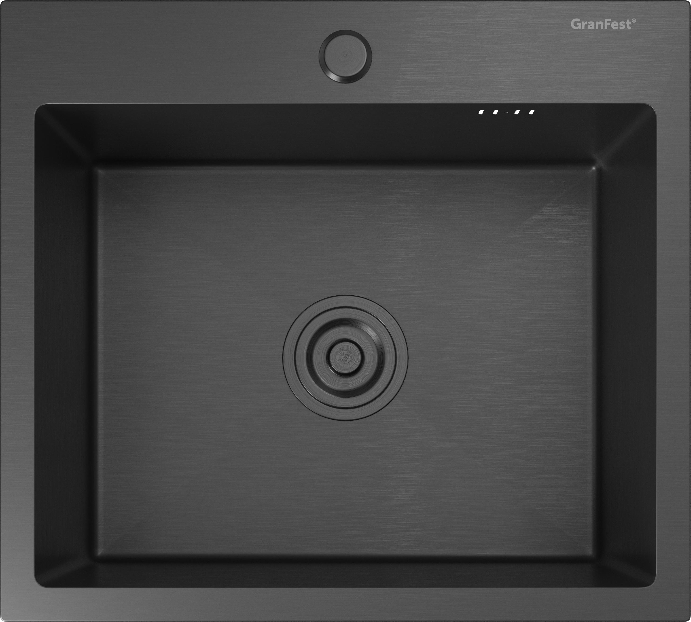 GRANFEST METAL Мойка нерж.сталь AISI 304 PVD графит 1 чаша 500*450*215 мм арт.GF-
