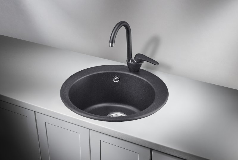 Кухонная мойка GRANULA GR-4801, ЧЁРНЫЙ