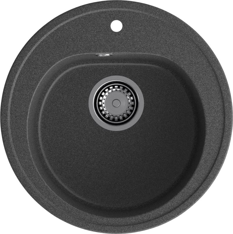 GranFest Композит Мойка RONDO 510  1-чаша D-508мм графит арт.GF-