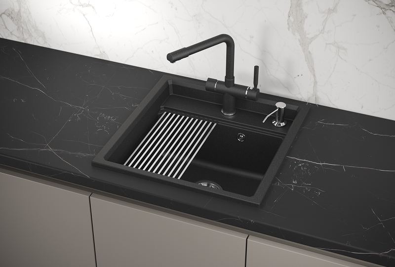 Кухонная мойка GRANULA KS-5002, ЧЁРНЫЙ 