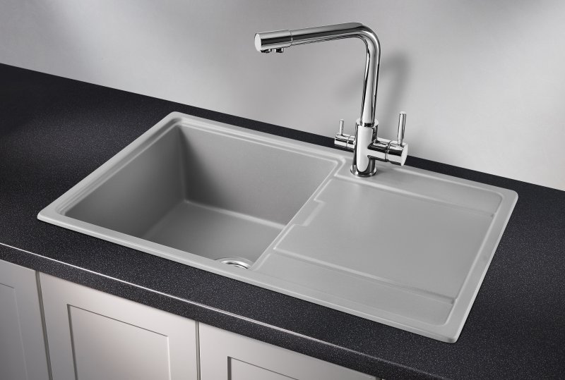 Кухонная мойка GRANULA GR-7804, АЛЮМИНИУМ