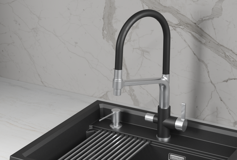 Кухонный смеситель GRANULA 5083, ШВАРЦ