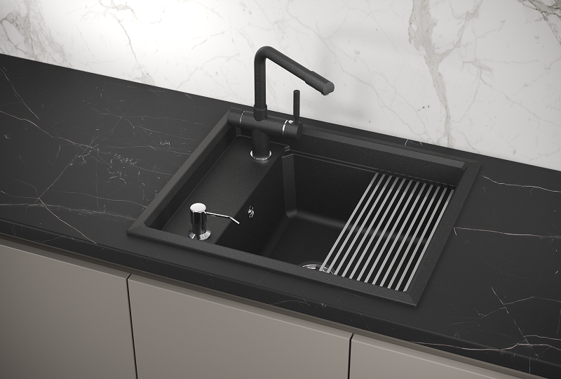 Кухонная мойка GRANULA KS-6004, ЧЁРНЫЙ