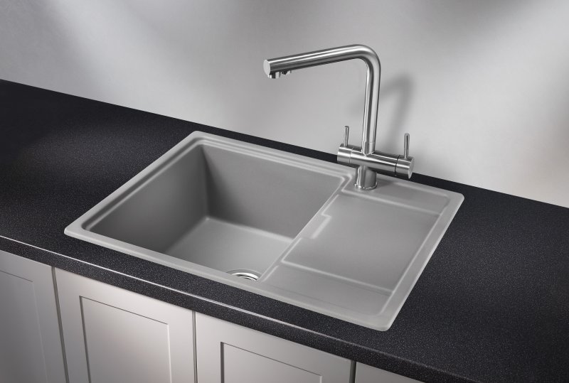 Кухонная мойка GRANULA GR-6503, АЛЮМИНИУМ