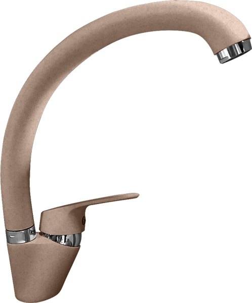 GranFest Композит Смеситель для кухни боковой D-35мм бежевый арт.