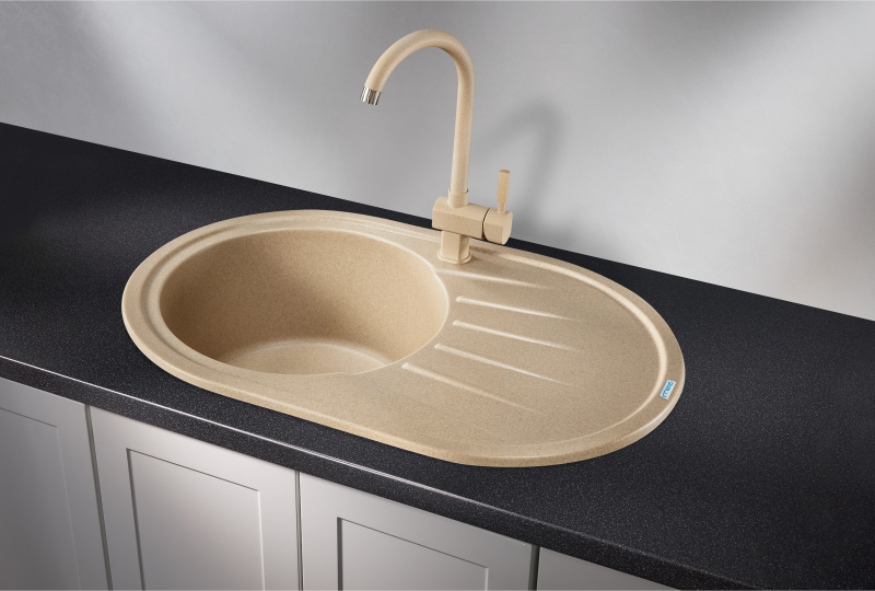 Кухонная мойка GRANULA ST-7601, БЕЖЕВЫЙ