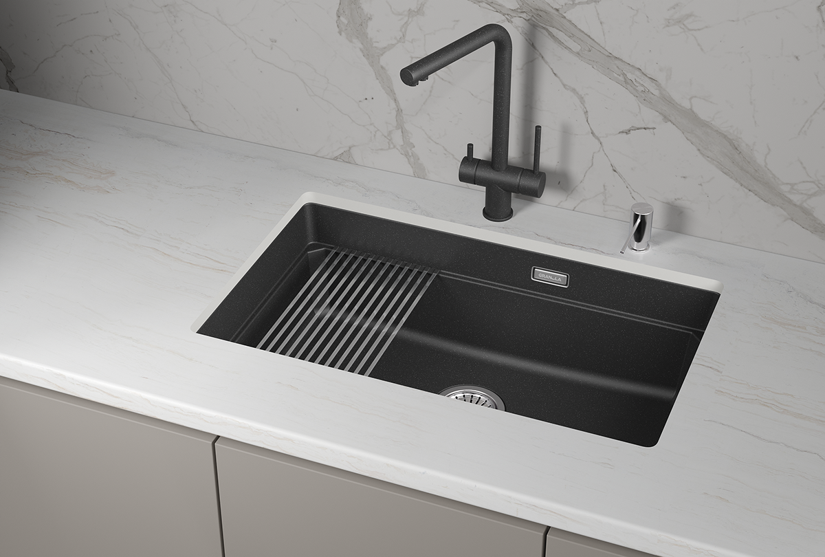 Кухонная мойка GRANULA KS-7303U, ЧЁРНЫЙ