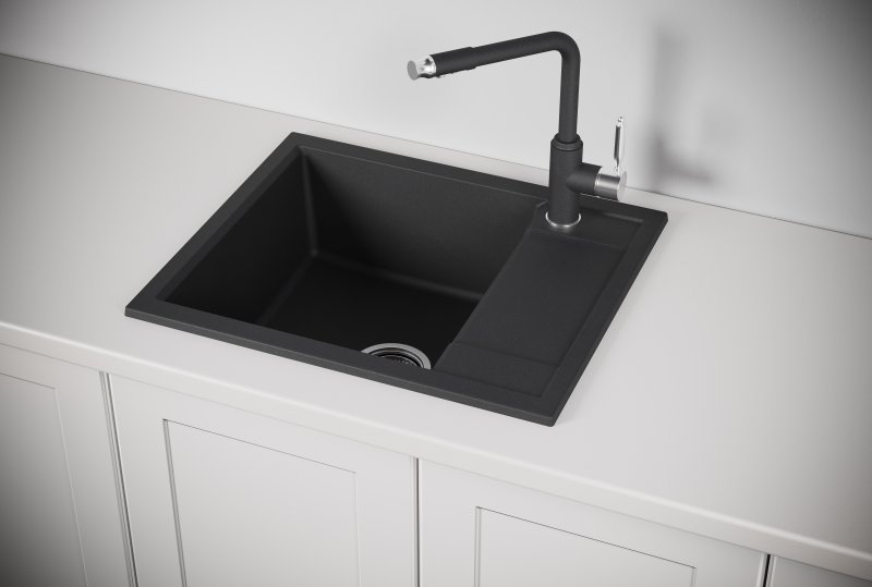 Кухонная мойка GRANULA GR-6002, ЧЁРНЫЙ