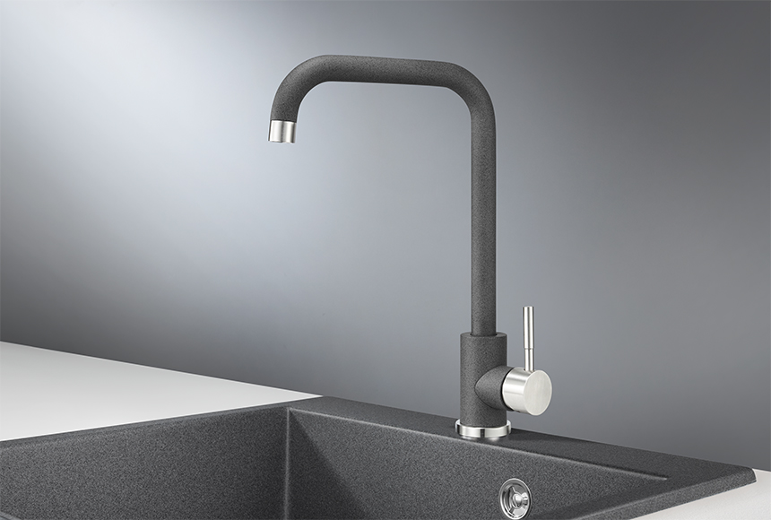 Кухонный смеситель GRANULA Standart ST-4033, ГРАФИТ