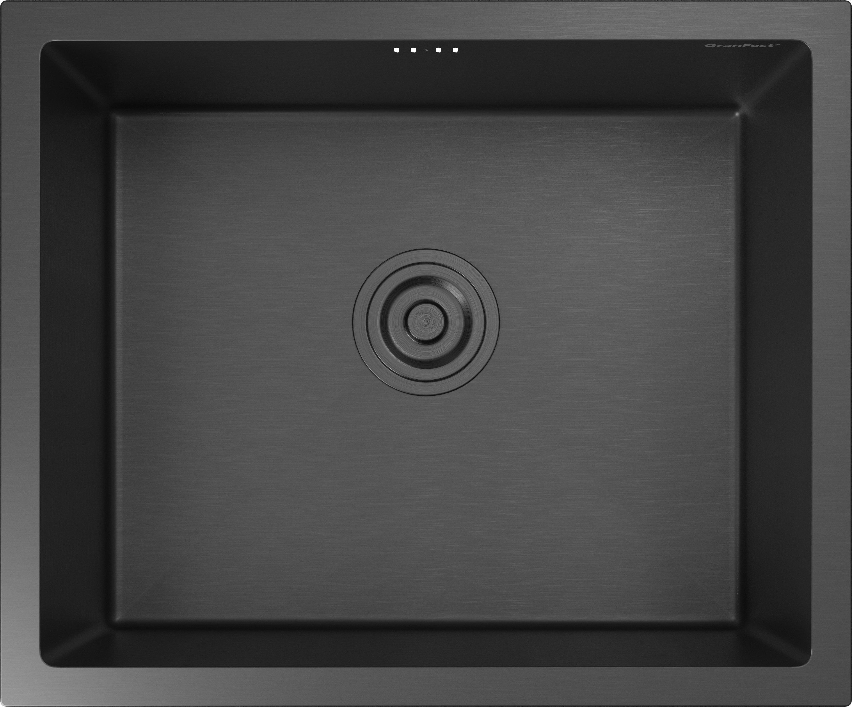 GRANFEST METAL Мойка нерж.сталь AISI 304  PVD графит 1 чаша 530*440*215 мм арт.GF-