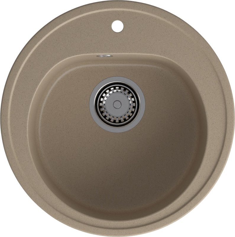 GranFest Композит Мойка RONDO 510  1-чаша D-508мм песочный арт.GF-