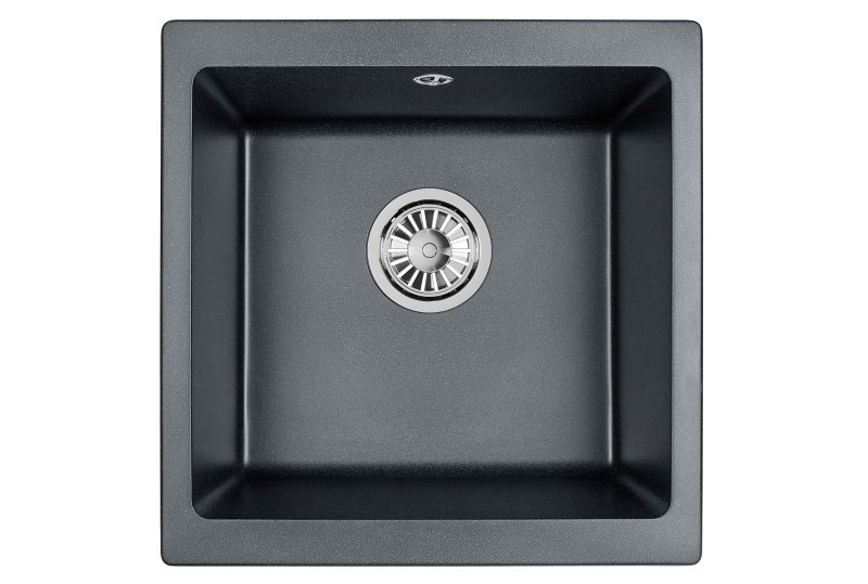 Кухонная мойка GRANULA GR-4451, ШВАРЦ (чёрный металлик)