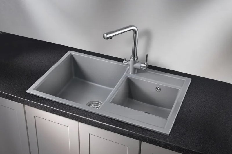 Кухонная мойка GRANULA GR-8201, АЛЮМИНИУМ