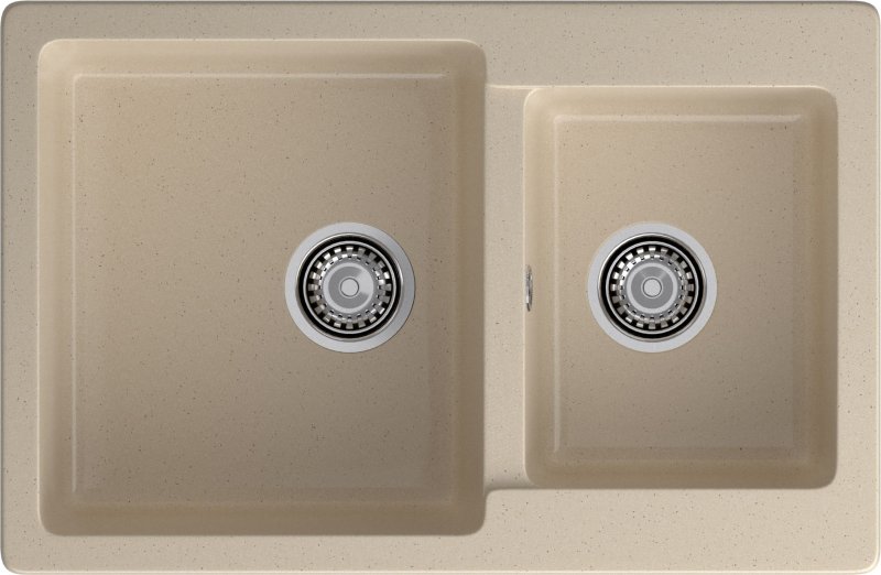 GranFest Композит Мойка PRACTIK 780K  2 чаши 780*510мм  кашемир арт.GF-