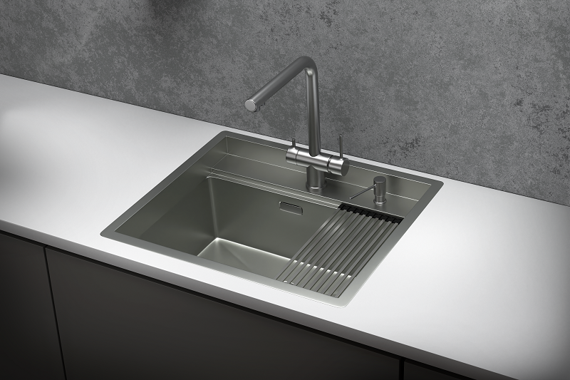 Кухонная мойка GRANULA KS-6051, СТАЛЬ МАТОВАЯ