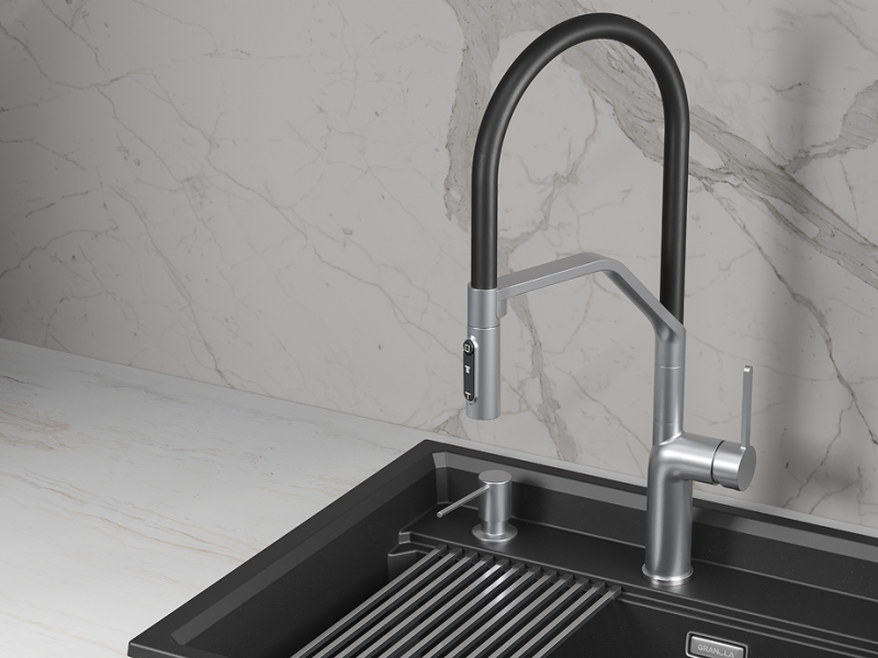 Кухонный смеситель GRANULA GR-9012, НЕРЖАВЕЙКА