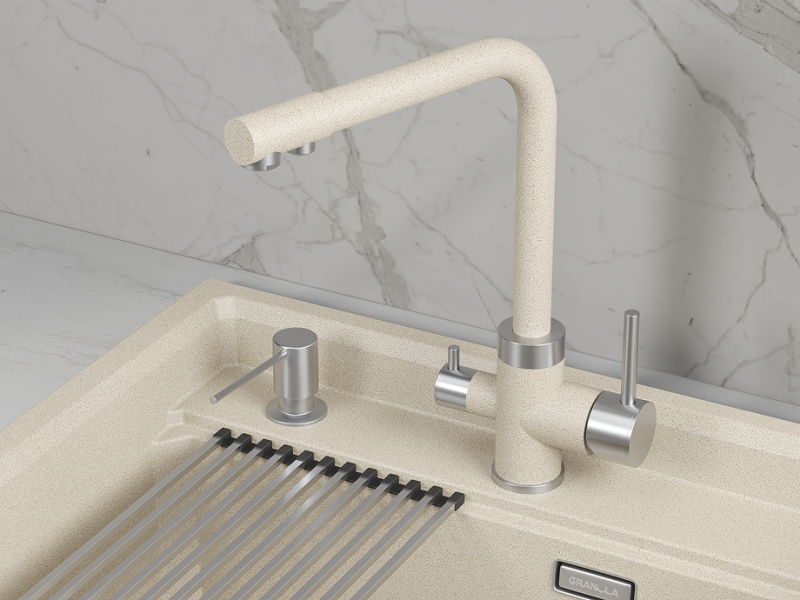 Кухонный смеситель GRANULA GR-5015, ПИРИТ