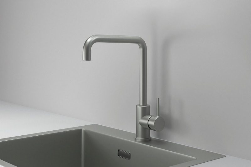 Кухонный смеситель GRANULA  KS-7110, СТАЛЬ МАТОВАЯ