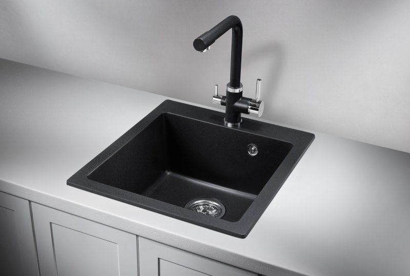 Кухонная мойка GRANULA GR-4651, ЧЁРНЫЙ