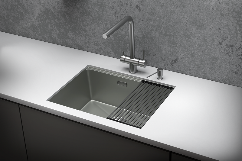 KS-6045U, СТАЛЬ МАТОВАЯ , стальная кухонная мойка KITCHEN SPACE