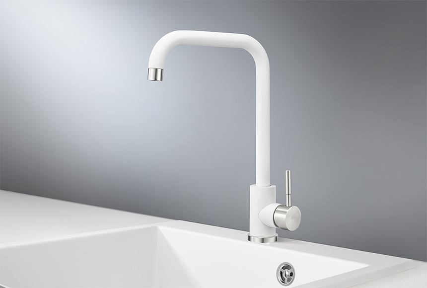 Кухонный смеситель GRANULA Standart ST-4033, БЕЛЫЙ