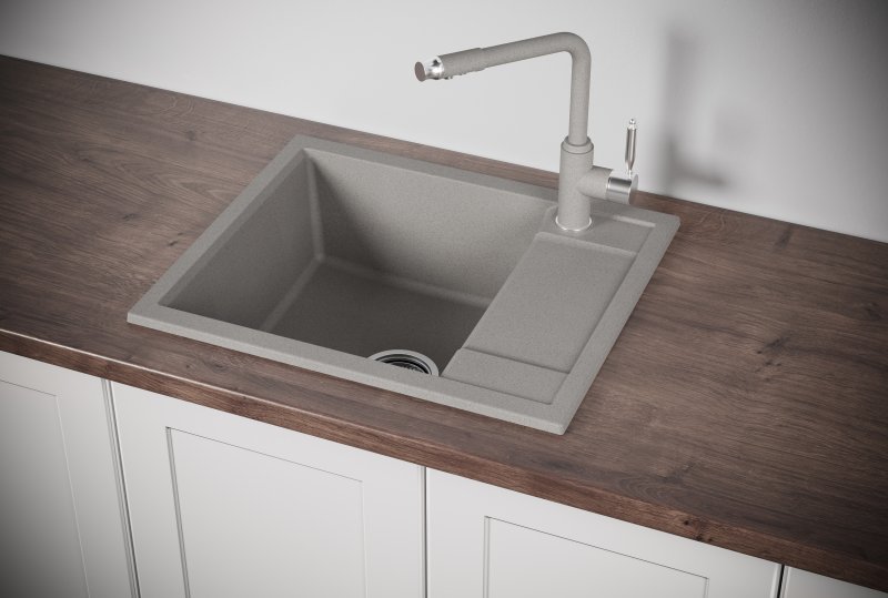 Кухонная мойка GRANULA GR-6002, БАЗАЛЬТ