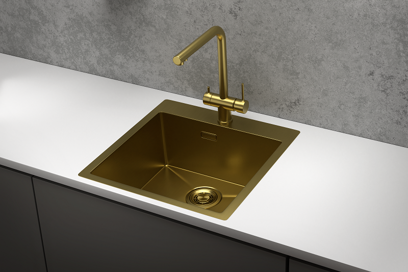 Кухонная мойка GRANULA GR-5151, ЗОЛОТО САТИН
