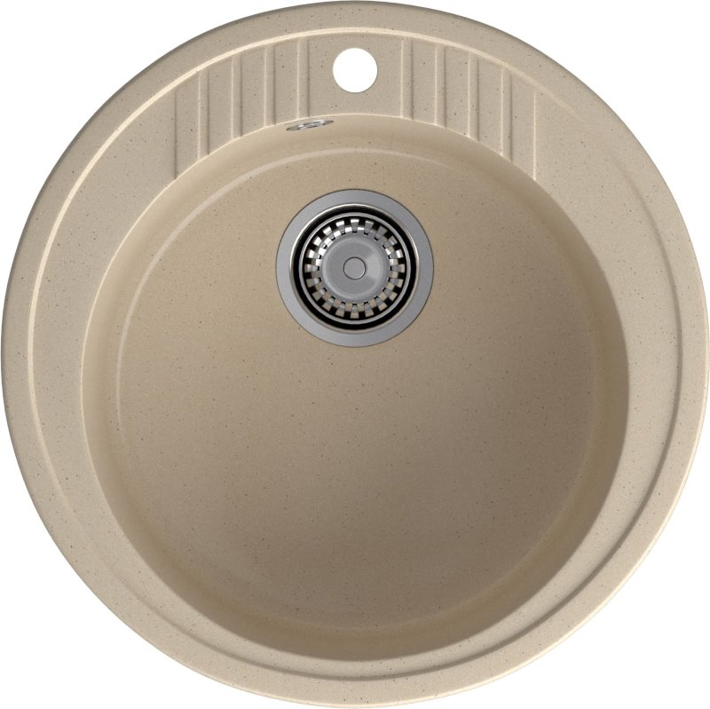 GranFest Композит Мойка RONDO 520  1-чаша D-520мм кашемир арт.GF-