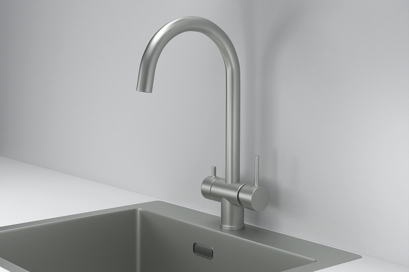 Кухонный смеситель GRANULA  KS-7104, СТАЛЬ МАТОВАЯ