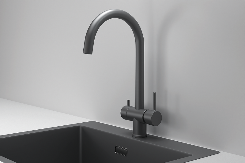 Кухонный смеситель GRANULA  KS-7104, ГРАФИТ МАТОВЫЙ