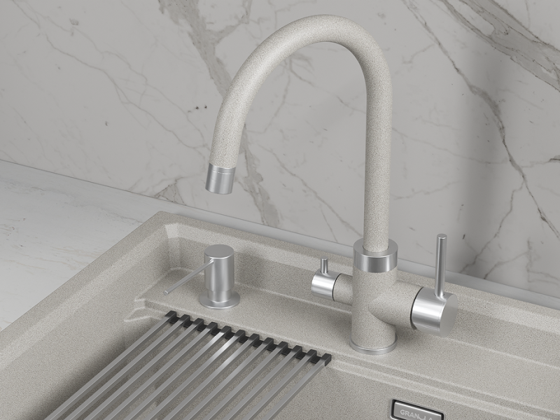 Кухонный смеситель GRANULA GR-5169, БАЗАЛЬТ