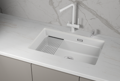 Кухонная мойка GRANULA KS-7303U, АРКТИК (БЕЛЫЙ)