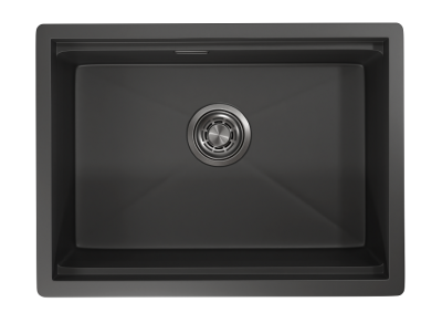 Кухонная мойка GRANULA KS-6045U, ЧЕРНЫЙ МАТОВЫЙ