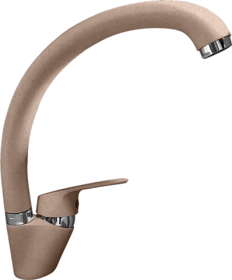 GranFest Композит Смеситель для кухни боковой D-35мм бежевый арт.