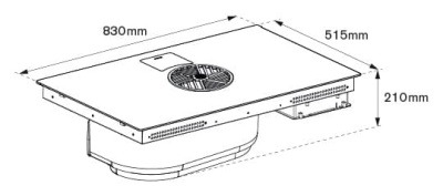 Варочная поверхность индукционная с вытяжкой Bertazzoni P804ICH2M37NT