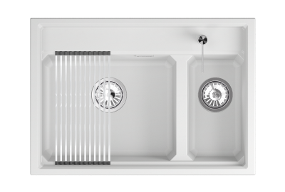 Кухонная мойка GRANULA KS-7302, АРКТИК (БЕЛЫЙ)