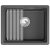 Кухонная мойка GRANULA KS-5501U, ШВАРЦ (чёрный металлик)