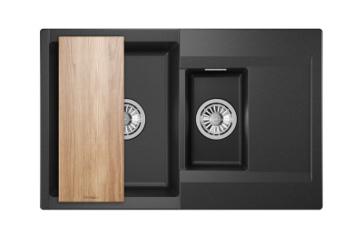 Кухонная мойка GRANULA ES-7808, ЧЁРНЫЙ