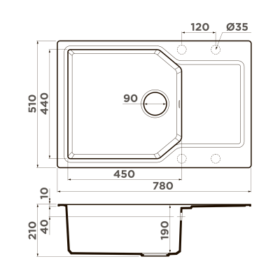 Кухонная мойка OMOIKIRI Yonaka 78-LB gr