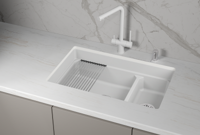 Кухонная мойка GRANULA KS-7304U, АРКТИК (БЕЛЫЙ)