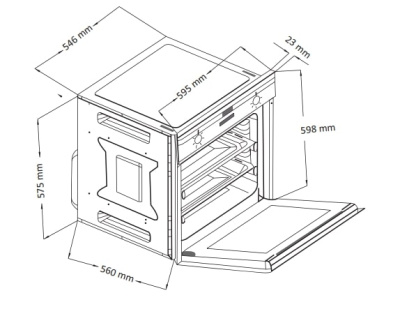 Электрический духовой шкаф Hiberg VM 6193 B