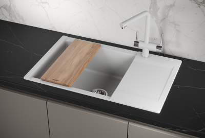 Кухонная мойка GRANULA ES-7807, АРКТИК (БЕЛЫЙ)