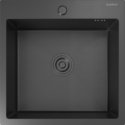 GRANFEST METAL Мойка нерж.сталь AISI 304 PVD графит 1 чаша 500*500*215 мм арт.GF-