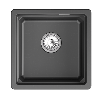 Кухонная мойка GRANULA KS-4501U, ШВАРЦ (чёрный металлик)