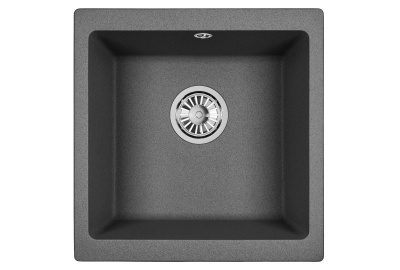 Кухонная мойка GRANULA GR-4451, ГРАФИТ (ЧЁРНО-СЕРЫЙ)