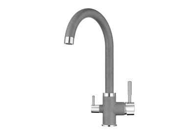 Кухонный смеситель GRANULA  GR-2168, ГРАФИТ (ЧЁРНО-СЕРЫЙ)