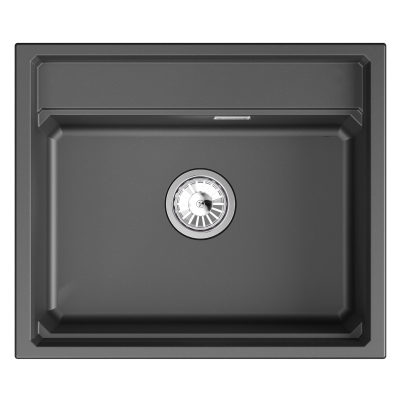 Кухонная мойка GRANULA KS-6003, ШВАРЦ (чёрный металлик)
