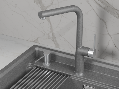 Кухонный смеситель GRANULA GR-9502, ГРАФИТ